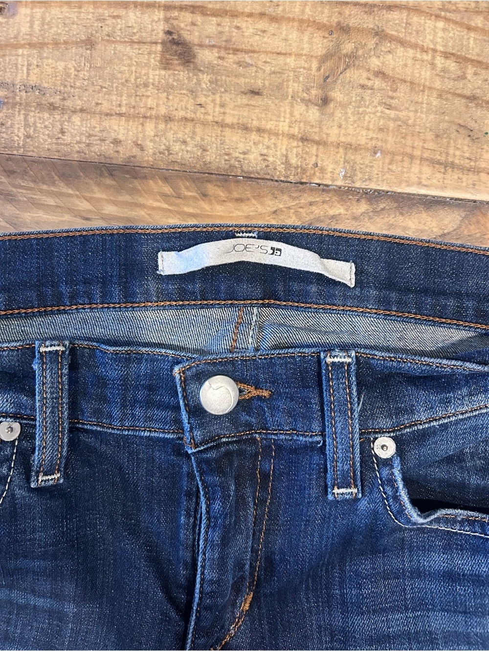 Joe's Jeans Dark Blue Denim Jeans with Contrast Stitching